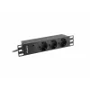 Lanberg PDU-03E-0200-BK power distribution unit (PDU) 3 AC outlet(s) 1U Black