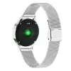 Smartwatch ORO-MED ORO-SMART CRYSTAL SILVER — round metal housing, LCD 240×198, 1.04 inch display, Bluetooth 4.0, waterproof, 120 mAh battery