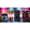 Portable Bluetooth karaoke speaker MANTA SPK0803B140 140W, battery-powered, MIC/USB/microSD, FM, equalizer, wheels