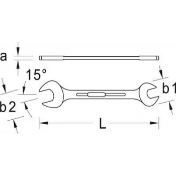 Open End Wrench Gedore 6068390 Weight 594g Package Depth 75mm