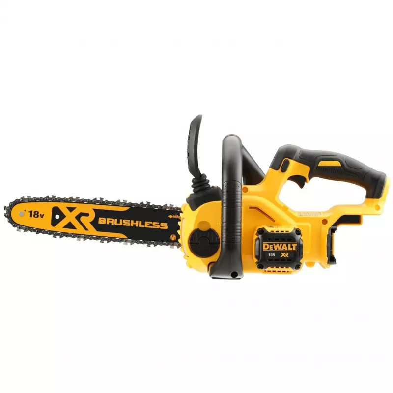 Chainsaw DeWALT DCM565N-XJ — cordless battery-powered, 30 cm bar, 5 Ah battery capacity, 0.14 L oil tank