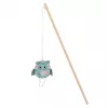 Cat wand toy ZOLUX Ethicat Owl fishing rod, wood, catnip-filled, 40 cm