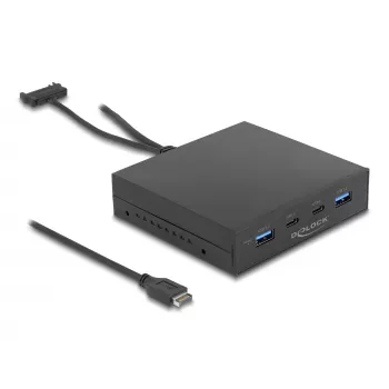 DeLOCK 3.5 inch USB 3.2 Gen 2 Front Panel 2 x USB Type-C 2 x USB Type-A