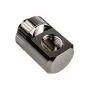 EK Water Blocks EK-Torque Adapter 90 degrees G1/4 inch AG to G1/4 inch IG - Rotatable, nickel Silver