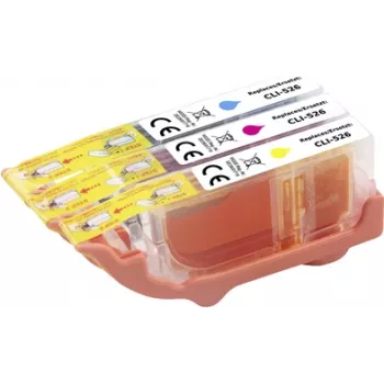 Renkforce Ink Combination-Pack replaces Canon CLI-526 CMY (4541B009) compatible Cyan, Magenta, Yellow RF-5688328 (RF-5688328)