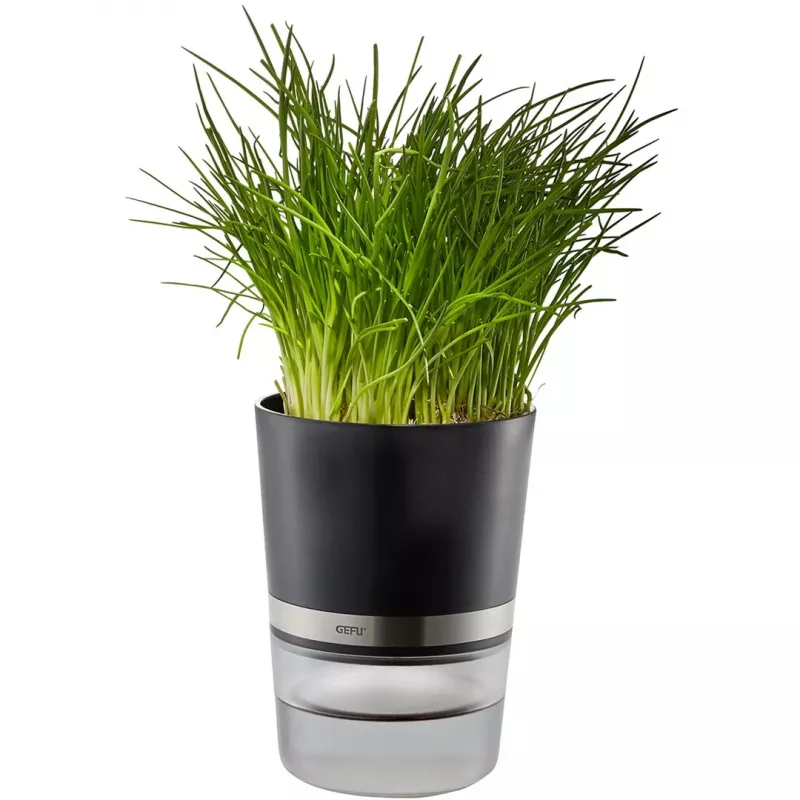 GEFU BOTANICO Herb pot Freestanding Plastic, Stainless steel Black