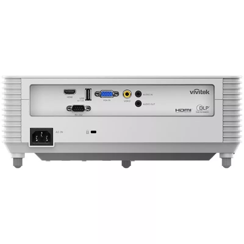 Vivitek DX330 1PI267 standard throw data projector, 4000 ANSI lumens, DMD, XGA 1024x768, 3D, throw ratio 1.94–2.16:1, white