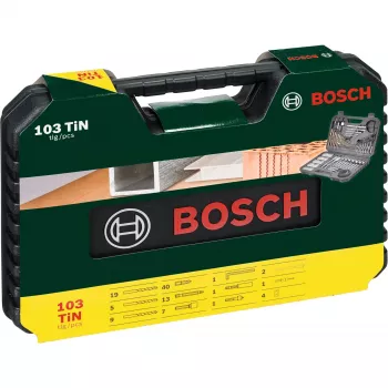 Accessory set Bosch V-Line 103 pcs — Bosch 103-piece drill and screwdriver accessory kit