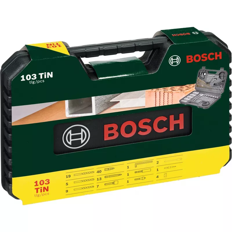 Accessory set Bosch V-Line 103 pcs — Bosch 103-piece drill and screwdriver accessory kit