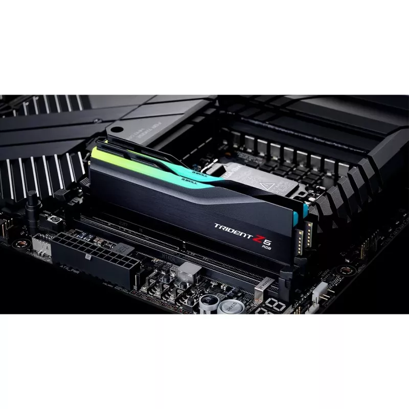 DIMM 32 GB DDR5-6000 (2x 16 GB) Dual-Kit, Arbeitsspeicher schwarz, F5-6000J3036F16GX2-TZ5RK, Trident Z5 RGB, INTEL XMP