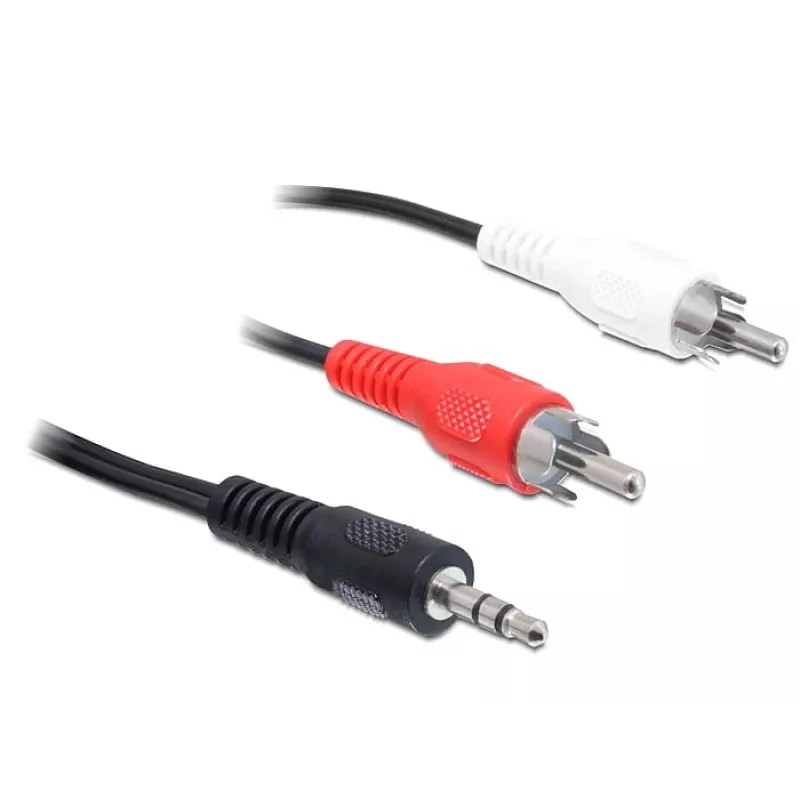 Audio cable DeLOCK 84000 1.5m 2xRCA 3.5mm Black