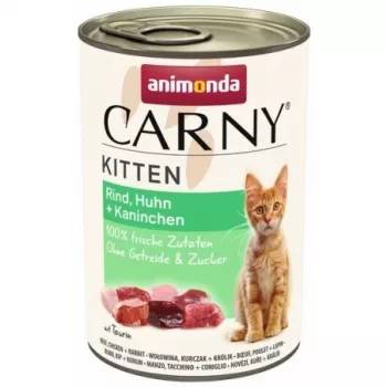 Wet cat food animonda Carny 400 g — high meat content, grain-free, chicken flavor, for kittens