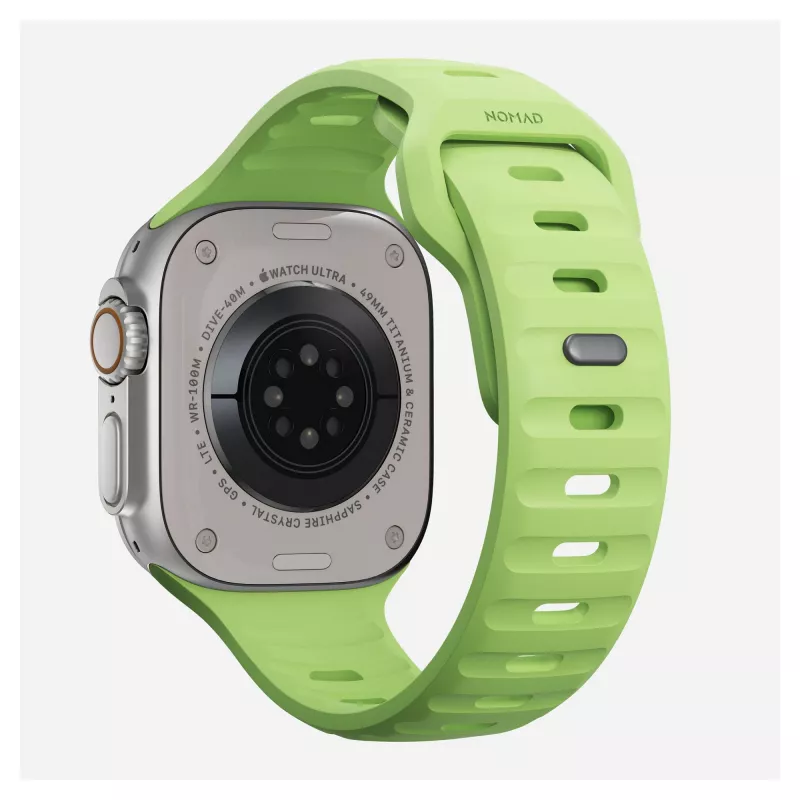 Band Nomad Sport Band Light Green Rubber — width 21.5 mm, wrist 160–195 mm