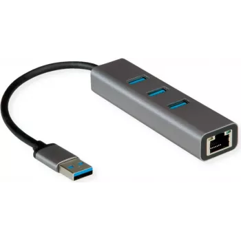 Laptop Dock ROLINE 12021112 Wired USB Type-A Grey Ethernet 1000 Mbit/s