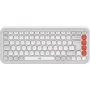 Logitech POP Icon Keys - Keyboard - Wireless - Bluetooth LE - QWERTY - US International - Off White, orange (920-013072)
