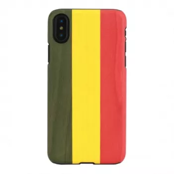 Smartphone case man and wood for iPhone X/XS — Reggae Black, protective hard back cover