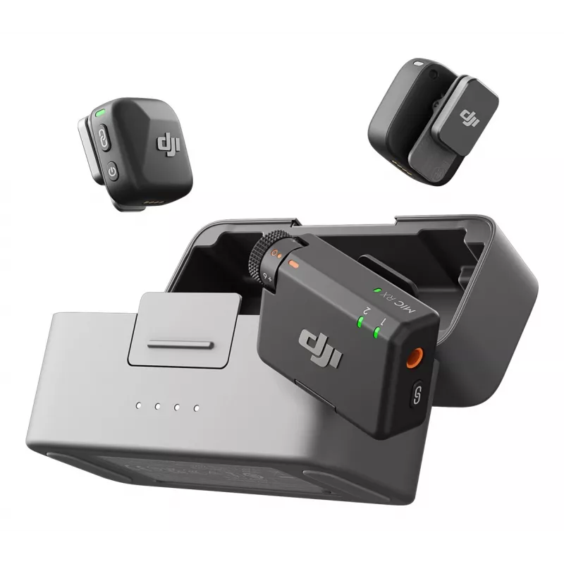 DJI Mic Mini (2 TX + 1 RX + Charging Case) Wireless Microphone Kit - Dark Grey