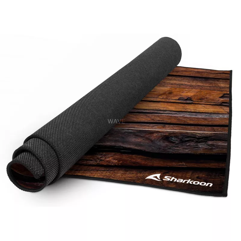Sharkoon SKILLER SFM12 Wood Gaming Chair Mat, 140 x 100 cm, Brown