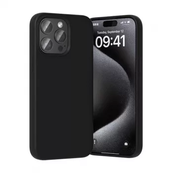 Protective silicone case Vention KUFB0-40 for iPhone 15 Pro Max — black soft-touch cover