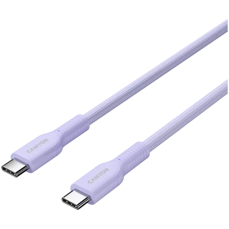 CANYON cable OnWire 60CL C-C 60W COLOR Braided 1m Purple
