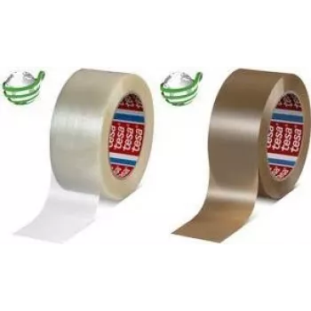Tape TESA 60418 Brown 132m PET Synthetic rubber 50mm