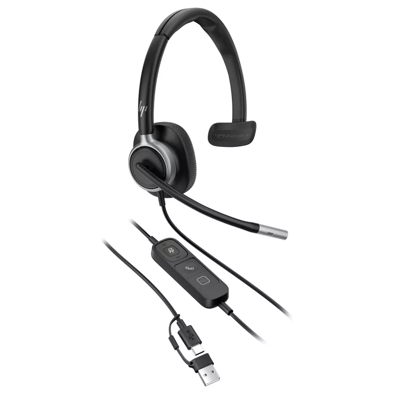 Monaural USB Wired Headset Poly Mission 615 — weight 117.5 g