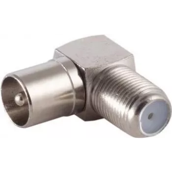 IEC Angle Adapter ShiverPeaks 85209 — F-type Socket to IEC Right-Angle Adapter