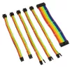 Braided Cable Extension Kit Kolink Core Adept — 6-piece set, PET jacket, copper conductors, lengths 300–350 mm