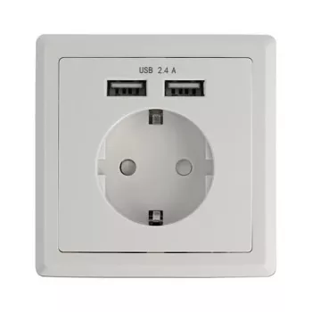 Socket outlet CEE 7/3 + USB DeLOCK 11471
