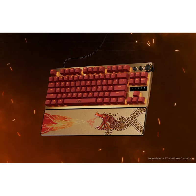 Razer Huntsman V3 Pro Tenkeyless | Gaming Keyboard | Wired | US | Counter-Strike 2 Edition | USB Type-C | Razer Analog Optical Switch Gen-2