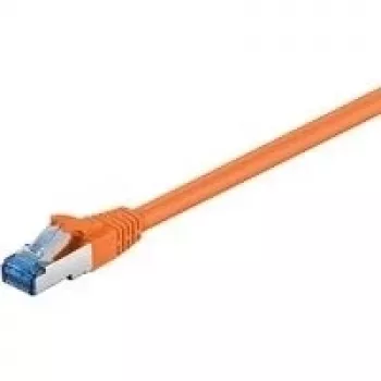 Wentronic Goobay CAT 6a Patch Cable, S/FTP (PiMF), Orange, 3 m - LSZH Halogen-Free, Copper (93785)