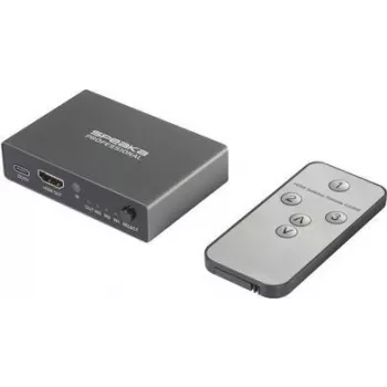 SpeaKa Professional SP-HDS-210 3 Port HDMI-Switch Ultra HD-capable 7680 x 4320 Pixel (SP-10461504)