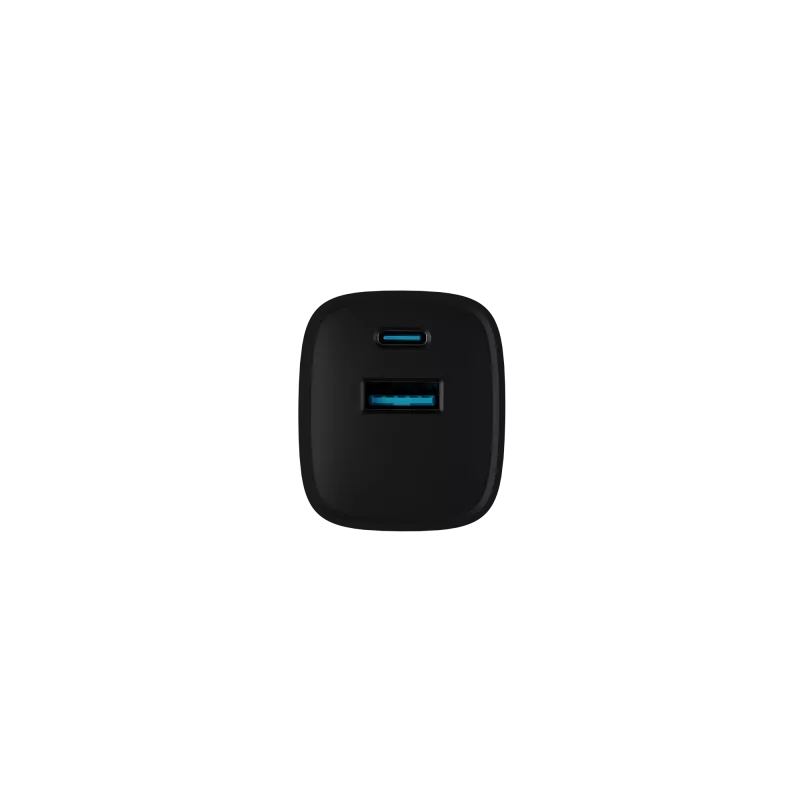 NATEC wired mobile device charger NUC-2141, 30W, USB-C PD 3.0 + USB-A QC 3.0, 110–240V, black