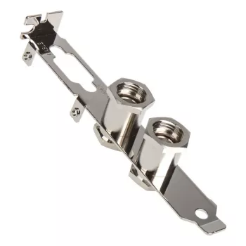 Koolance PCI Slot Bracket with 2 G1/4 inch Grommets - Silver