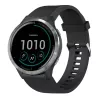 Silicone watch strap FIXED for Garmin QuickFit 20 mm, black