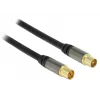 Coaxial cable DeLOCK 88924 IEC RG-6/U 3 m Black