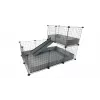C&C modular pet cage one-storey 3x2 with loft and ramp