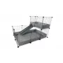 C&C modular pet cage one-storey 3x2 with loft and ramp