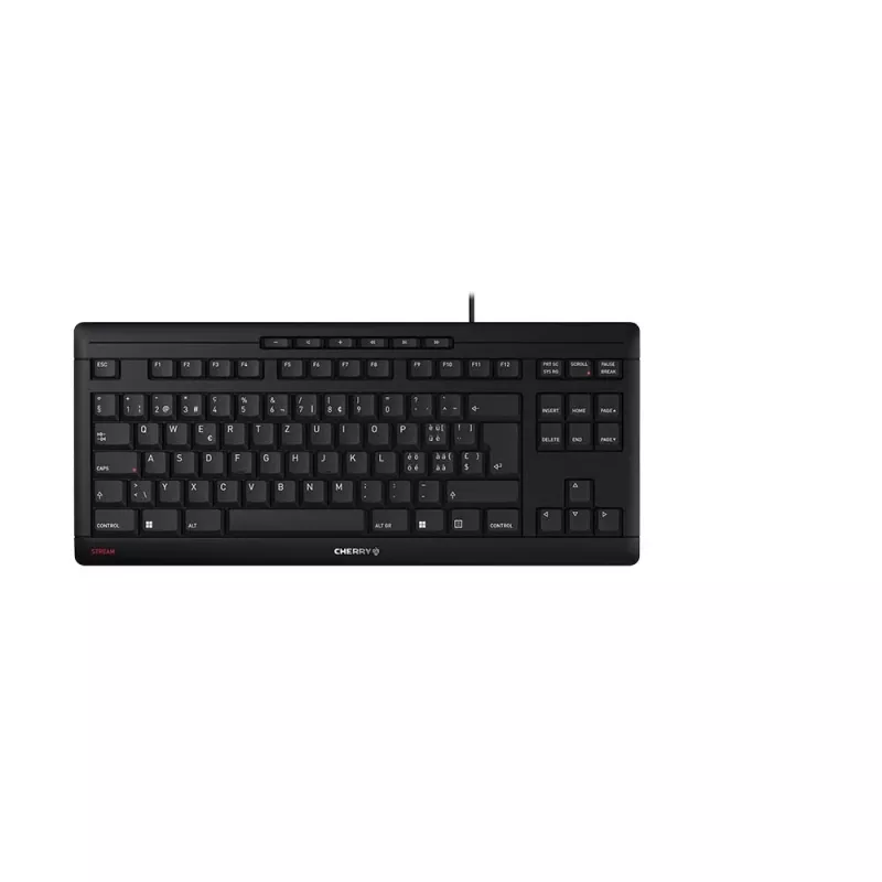CHERRY STREAM TKL keyboard Universal USB QWERTZ Swiss Black