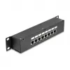 DeLOCK 10 inch Coupler Patch Panel 8 Port Cat.6 RJ45 Black 1U