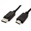 Cable ROLINE 11445780 1 m DisplayPort to HDMI Black