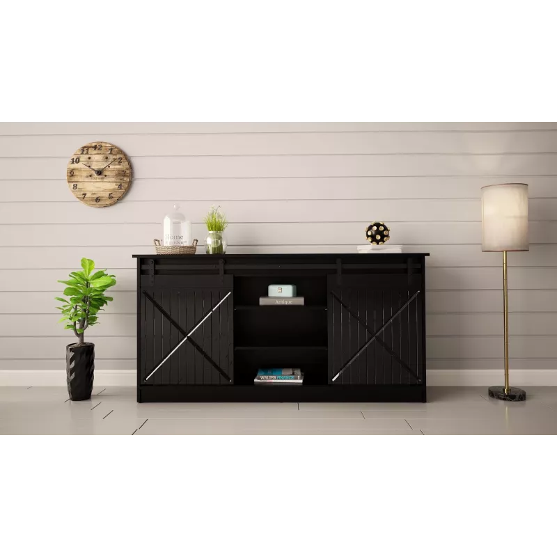 Chest of drawers 160x80x35 GRANERO black/black gloss