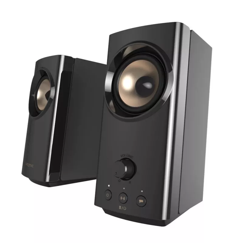 CREATIVE T60 2.0 Compact Hi-Fi Desktop Speakers with Clear Dialog and Surround by Sound Blaster SmartComms Kit USB-C Audio Mic and Headset Ports B