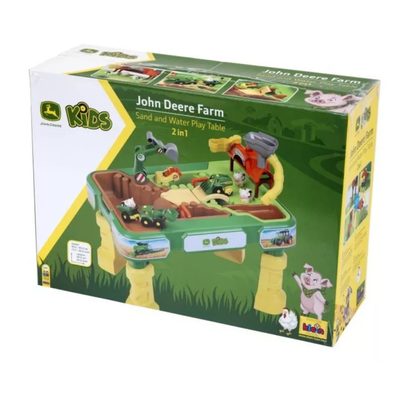 Sand & water table KLEIN Theo Klein 3948 — outdoor play table, green/yellow, for ages 1.5+