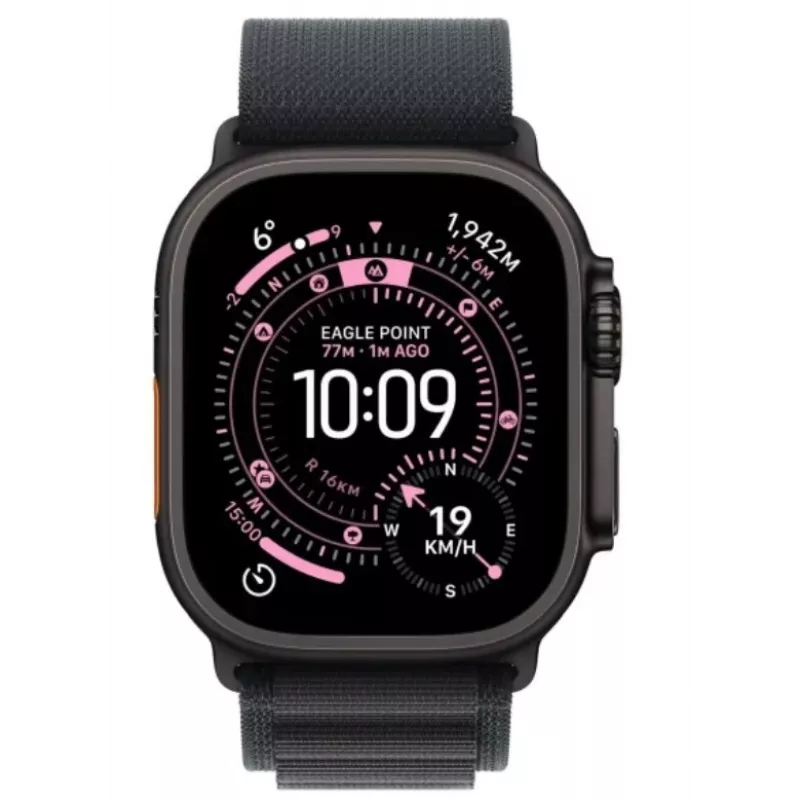 Smartwatch Apple Watch Ultra 3 GPS + Cellular 49mm Black Titanium Case with Black Alpine Loop Large