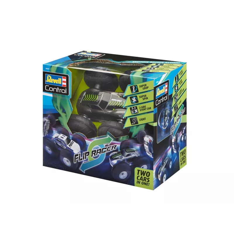 Revell Control 24634 Stunt Car FlipRace Entry-Level Electric RC Monster Truck All-Wheel Drive (24634)