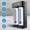 Battery charger everActive LC200 household USB, 2-bay, Li-Ion, supports A/AA/AAA/AAAA/C/D, 5 V input, 4.2 V output, black