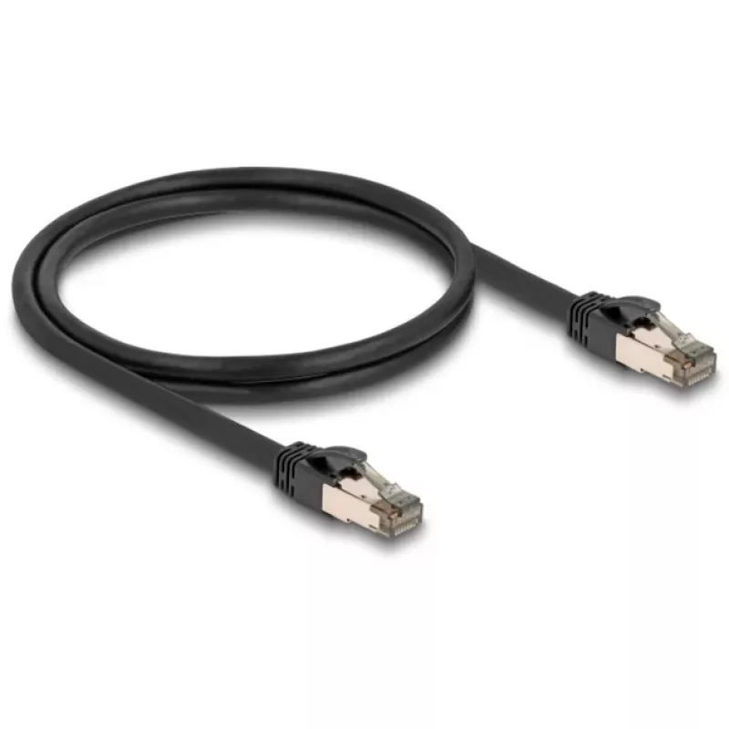 Networking cable DELOCK 80240 Cat6a U/FTP (STP) RJ-45–RJ-45, 1 m, black
