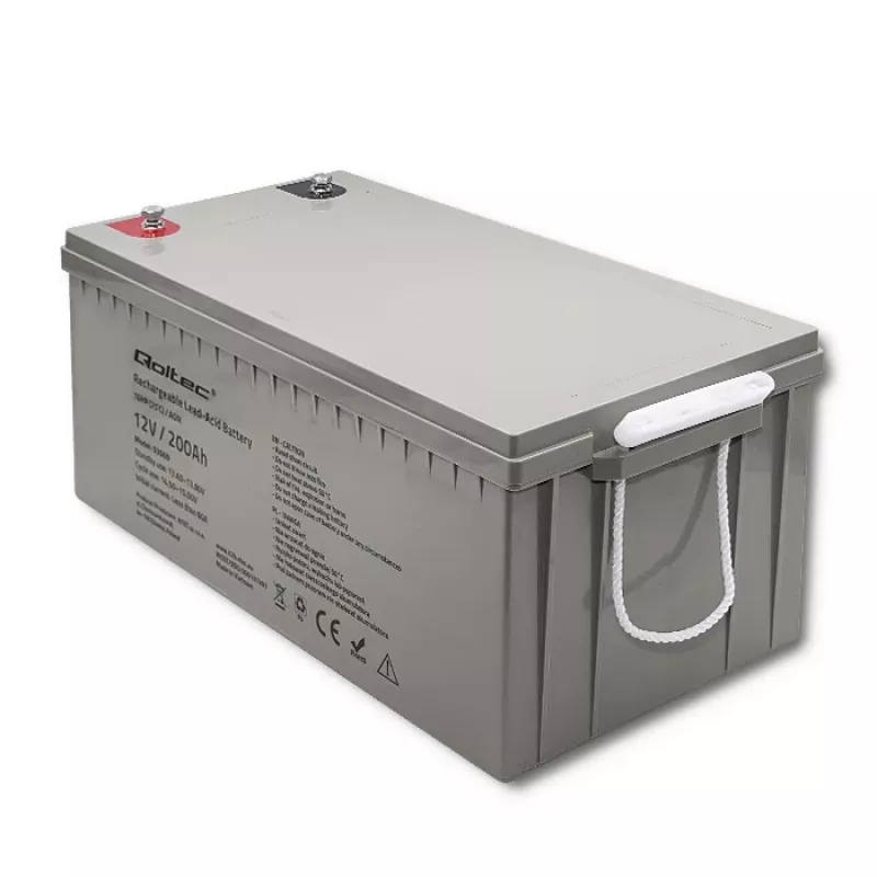 Rechargeable AGM battery QOLTEC 53069 12V 200Ah for backup power and UPS systems