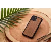 Smartphone case man and wood for iPhone 11 Pro Max — black walnut, wooden back, protective frame